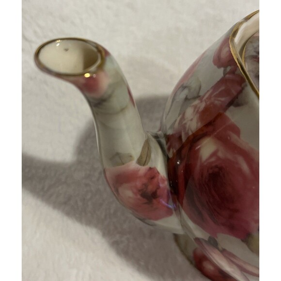 Coastline Imports ~ Peppertree Tea Ware ~ Fine Porcelain Tea Pot Pink Roses - Picture 5 of 9
